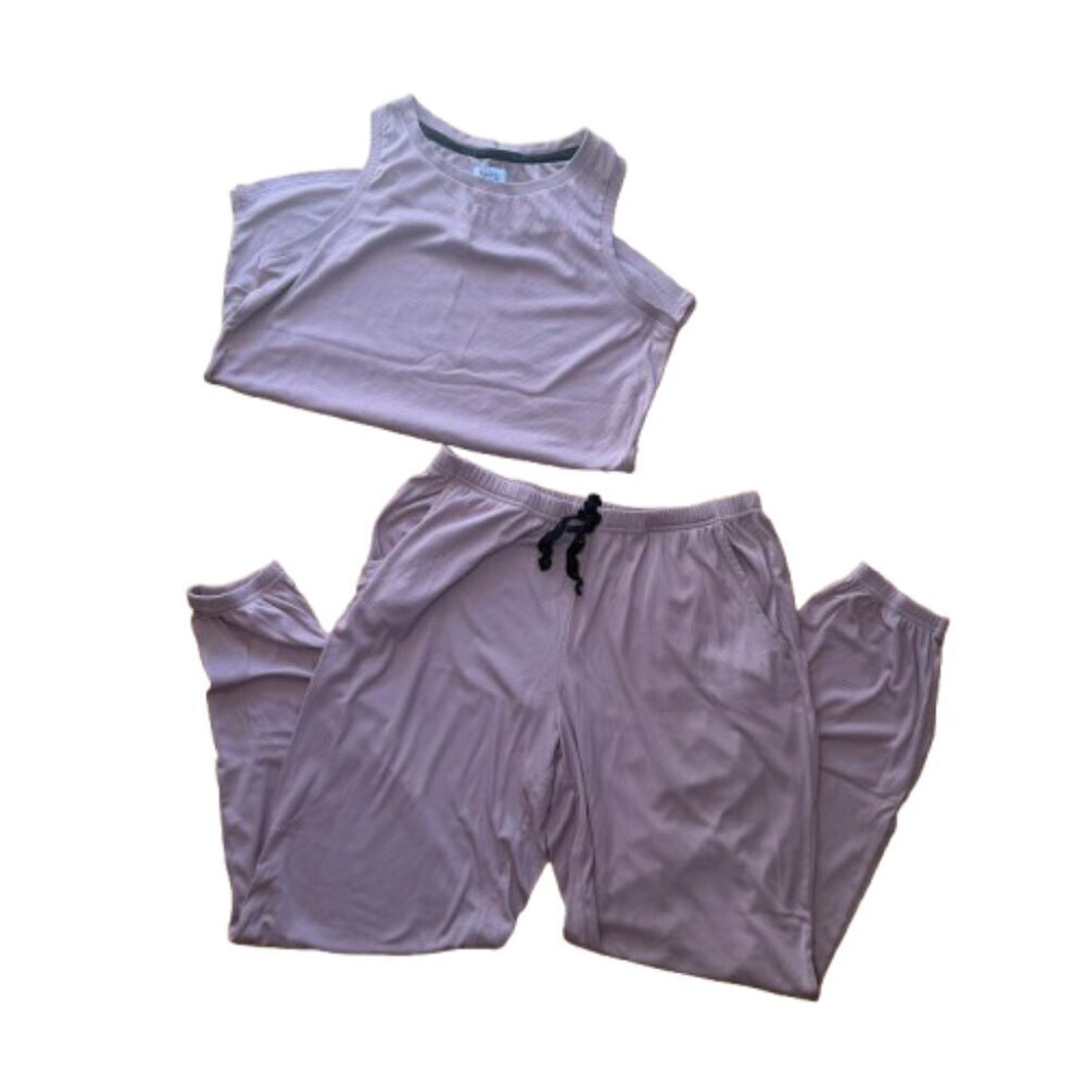 NICOLE MILLER 2 Piece Loungewear Lounge Set Size Medium Pink Blush